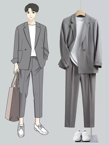 Traje Formal, Blazer Y Pantalones De Uniforme Para Hombre, 2