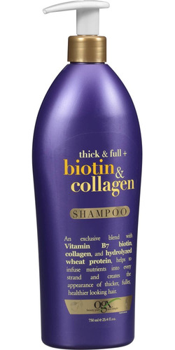 Ogx Grueso Y Completo De Biotina Y Colágeno, 25.4 Fl Oz