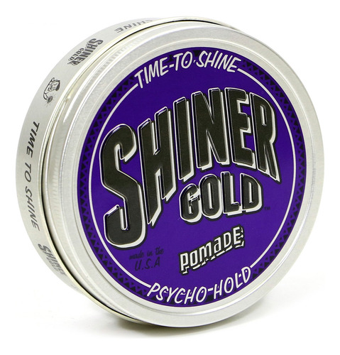 Shiner Gold Psycho Hold Pomade | Extreme Hold | High Shine |
