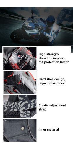 Imagen 9 de 10 de Kit Protecciones Motociclista Rodilleras Fibra Carbono