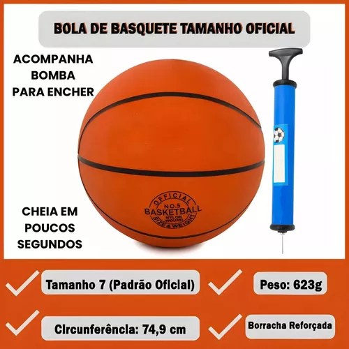 Bola Basquete Borracha - Oficial Pro 3 - Olymport