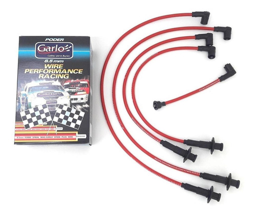 Cables Bujías 8.5mm Garlo Race Vw Sedan Fuel Injection Rojo