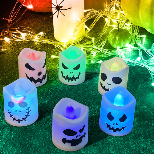 Una Espeluznante Decoración De Habitación Con Luz Colorida E