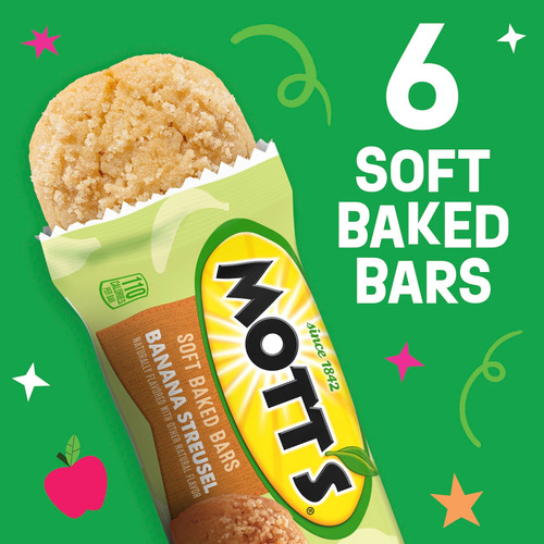 Mott's Barras Horneadas Suaves Streusel De Platano 6 Barras