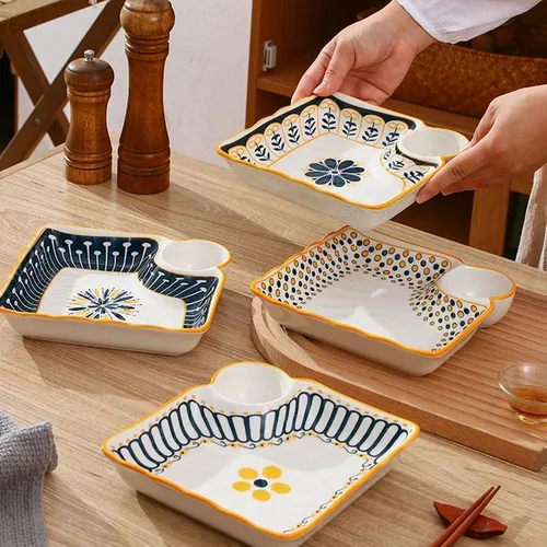Platos con compartimentos porcelana new arrivals
