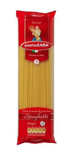 Spaghetti Nº3 Pastazara Pasta Italiana 500 Gr 