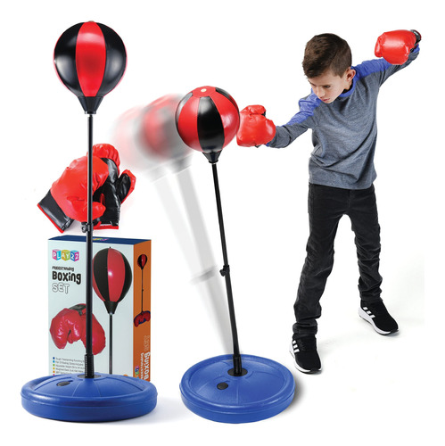 Juego De Boxeo Infantil Guantes Bolsa Y Soporte Ajustable