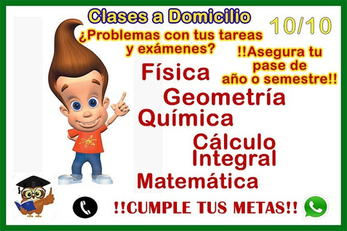 Clases Particulares Fisica,quimica,geometria,matematica.