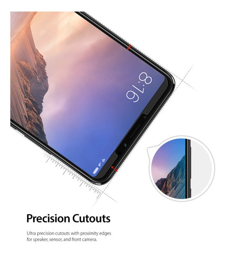 Imagen 5 de 9 de Vidrio Templado Xiaomi Mi Max 3 Ringke Pack X 2 Unidades
