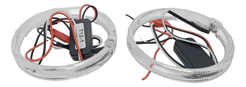 X2 Anillos Luz Led Circular Universal Ojos De Ángel Blanco