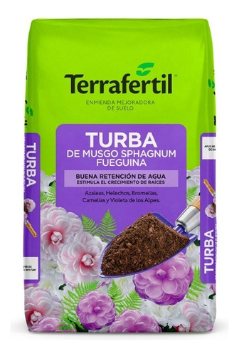 Turba Sphagnum Terrafertil Fueguina Enmienda Suelo 20 Litros