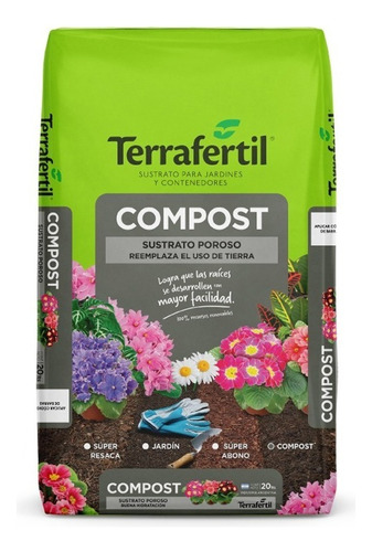 Compost Sustrato Poroso Terra Fertil 20 Dm3 Abono - Plan-t