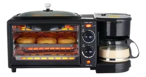 Horno Desayuno 3 En 1 Multifunción Cafetera,sarten 