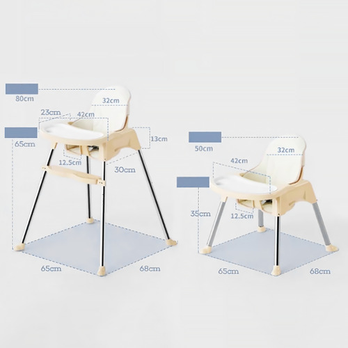 Silla Alta Para Bebé De Comer Estable Y No Se Cae Caqui