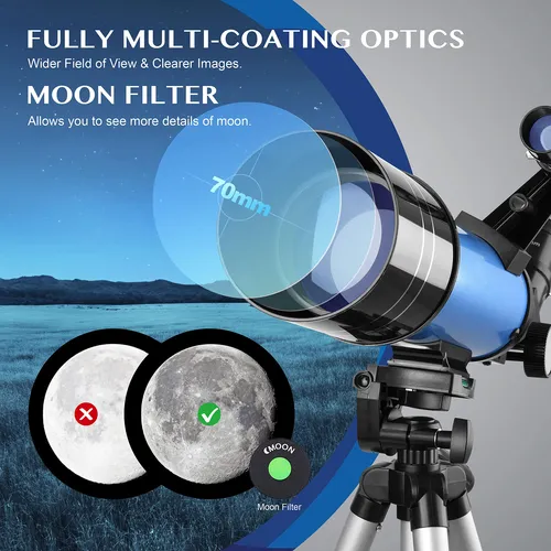 Aomekie 40070 Telescopios Para Astronomia Principios Ninos Y