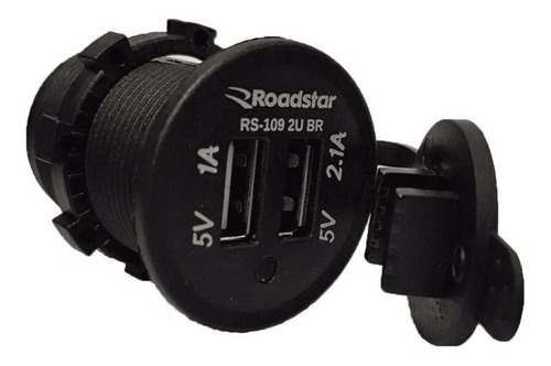 Tomada Automotiva Usb P/ Recarregar Celulares 12v Roadstar