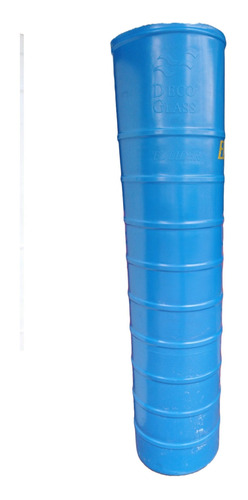 Tanque De Agua Cilindrico 320l  0,46x1,96 Azul Decoglass