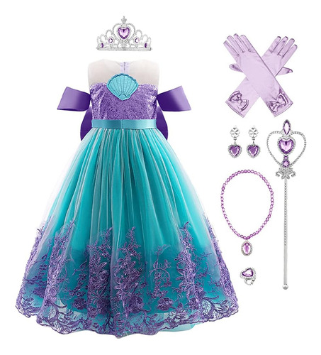 Disfraz De Sirena Para Niños Y Niñas, Disfraz De Princesa Ar