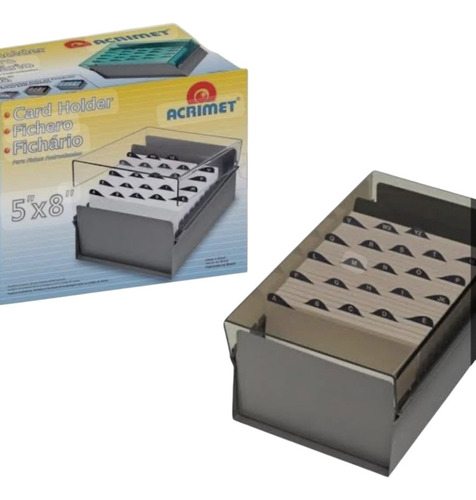Fichero N*3 Metal Con Tapa E Indice Para Ficha N*3 Acrimet