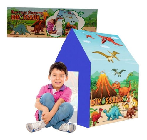 Casinha Barraca Infantil Menino Grande Camping Dinossauro 