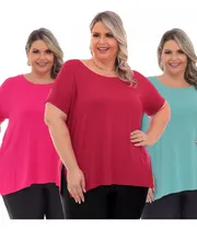 Comprar Kit 3 Blusas Tapa Bumbum Tamanhos Plus Size Kit 3 Premium