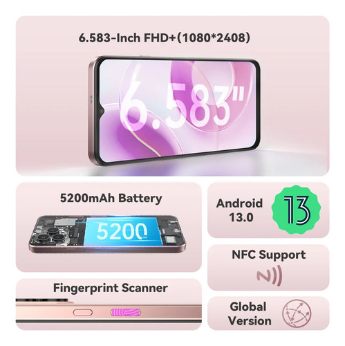 Cubot Smartphone Cubot P80 8 Gb Ram 512 Gb Rom 5200 Mah Nfc Androi