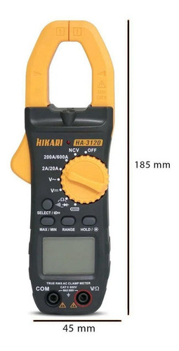 Imagem 4 de 5 de Alicate Amperímetro Digital Ha-3120 Hikari C/ Laterna Pro Nf