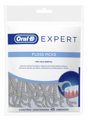 Fio dental Floss Picks Expert 45 un