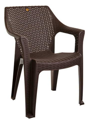 Silla Rattan Chocolate Ardilla Jardin Set X 4