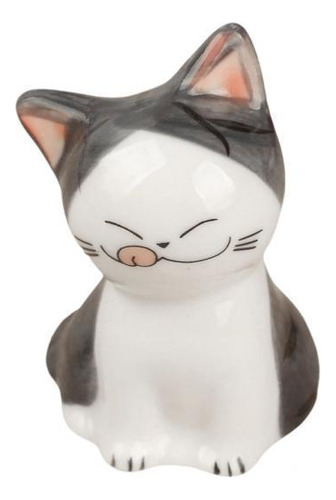 6 Estátua De Escultura De Gato Fofo De Porcelana Pequeno