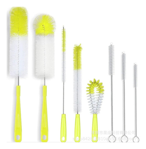 Set De 8 Cepillos De Limpieza Botellas Termos Botes