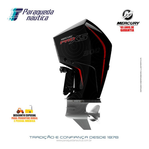 Motor De Popa Mercury 4 Tempos 300hp L V8 Dts Pro Xs