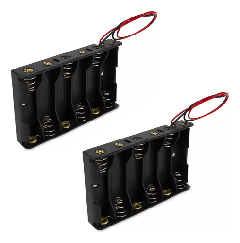 2x Cases Suporte P/ 6 Módulo Pilhas Aa Power Battery Holder