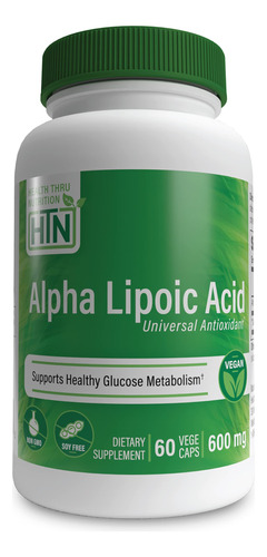 Health Thru Nutrition Acido Alfa Lipoico De 600 Mg Por Capsu
