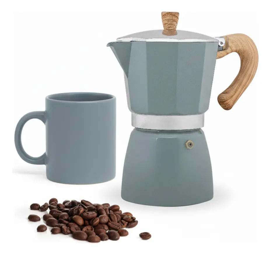 Cafetera Moka CUK By Gadnic Tipo Italiana Capacidad 300 ml Para 6 Tazas Fabricada En Aluminio Tecnologia Manual Con Filtro Permanente