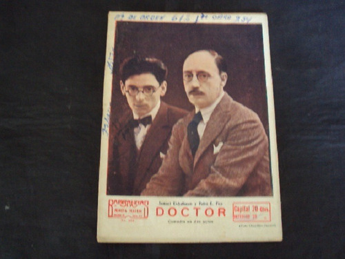 Revista De Teatro - Bambalinas # 254 (1923) Doctor