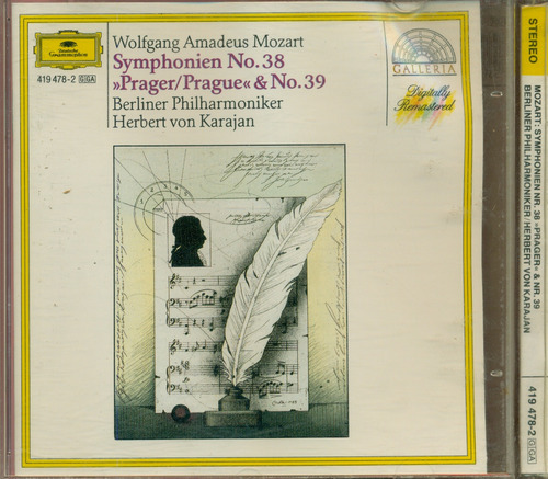 Cd. Wolfgang Amadeus Mozart / Symphonien No. 38 / Prager / P