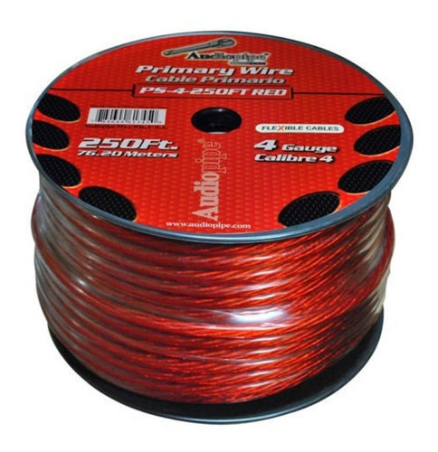 Imagen 4 de 7 de Cable P/ Potencia 4 Gauge X Metro Audiopipe Libre Oxigeno