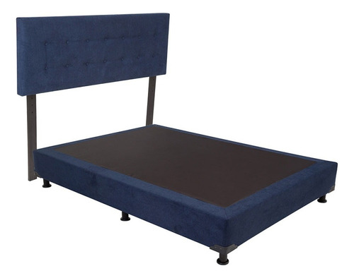 Cabecera Individual Dicasa Bilbao + Box Bless Azul Marino