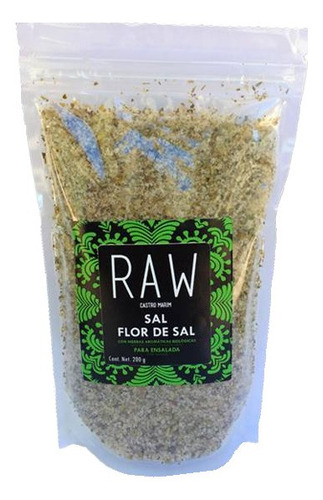 Flor De Sal Raw Con Hierbas Aromáticas, Saco Plástico 200gr