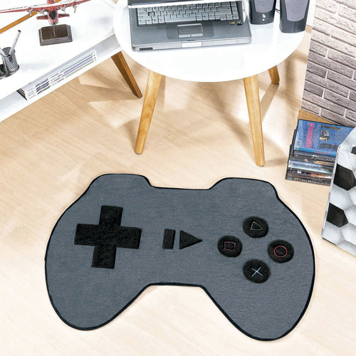 Tapete Para Quarto Infantil Controle De Video Game Cinza