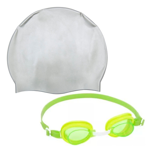 Kit Antiparras De Natacion + Gorra Silicona Pileta Bestway 