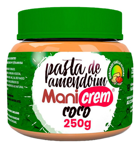 Manicrem Pasta De Amendoim Coco - 250g