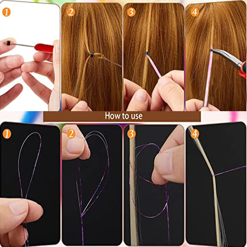Kit De Oropel Para El Cabello Con Herramientas, Resistente A