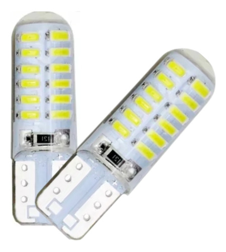 Muela T10 24 Led Siliconado Luz Blanca Moto Carro Camioneta