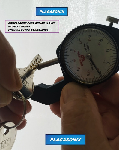 Imagen 6 de 10 de Calibre Comparador Llaves Para Cerrajeros Mpa-01 Premium