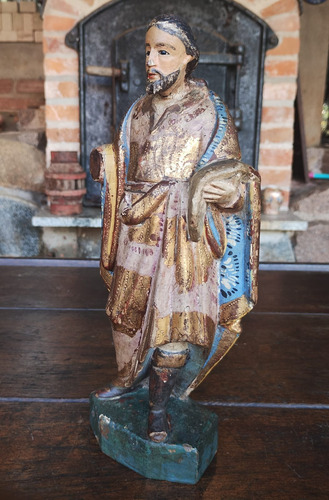 Antiga Imagem Sacra Barroca São José De Botas - R 10465 (Usado)