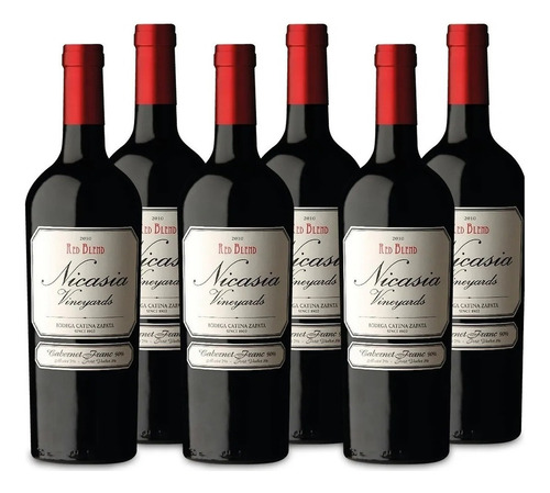 Vino Nicasia Red Blend Cabernet Franc 750ml. Caja 6 Botellas