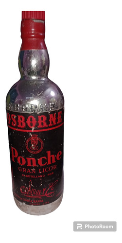 Botella Ponche Osborne España Antigua Vacia Coleccion