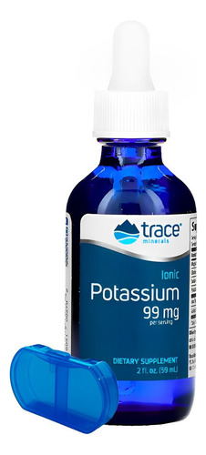 Trace Minerals Potássio Iônico 99mg 59ml Porta Cápsulas